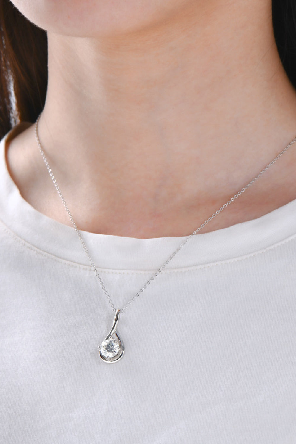 Moissanite 2 Carat  Sterling Silver Necklace