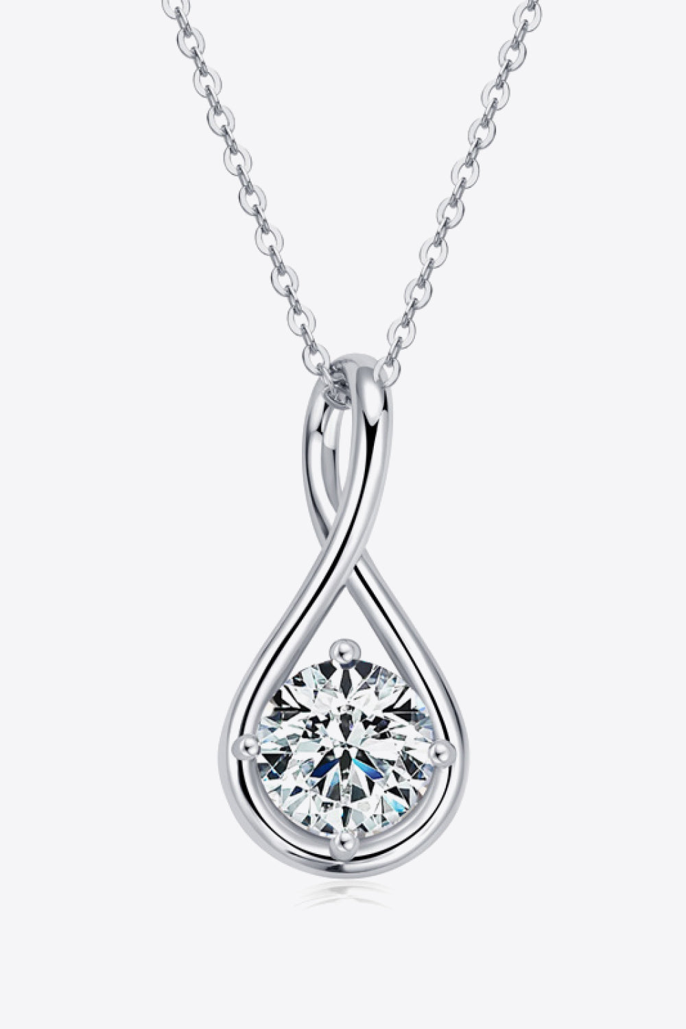 Moissanite 2 Carat  Sterling Silver Necklace