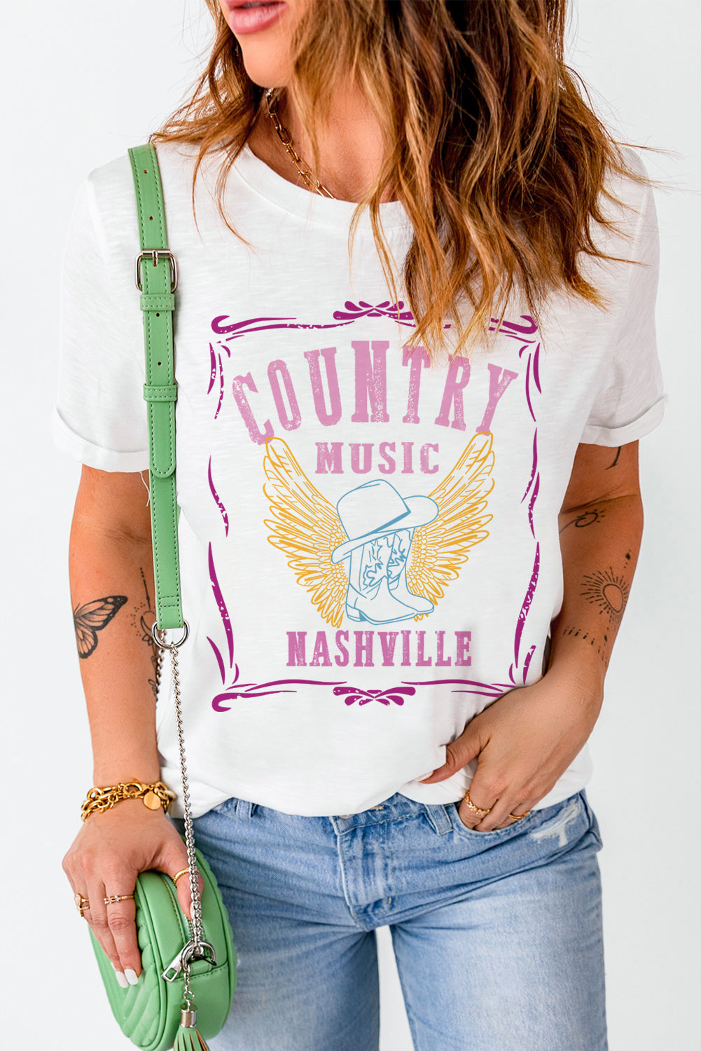 COUNTRY MUSIC NASHVILLE Graphic Tee