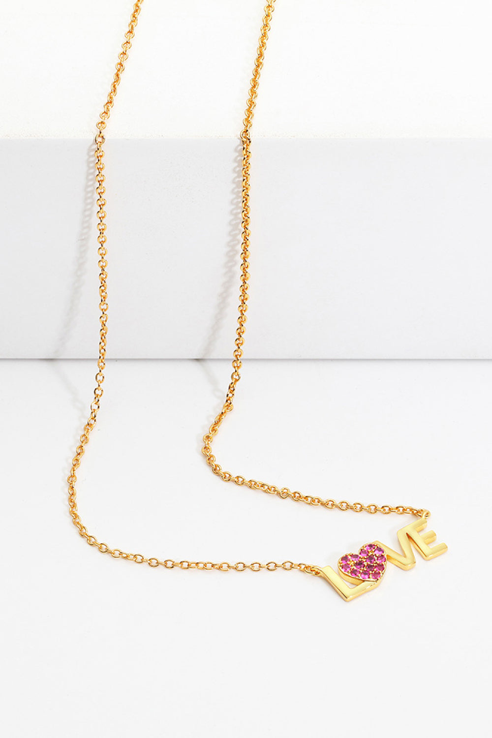 LOVE Pendant Necklace 18K Gold Plated