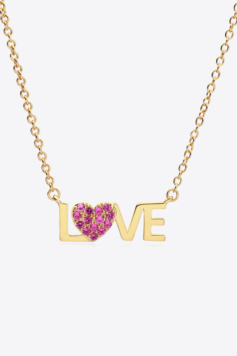 LOVE Pendant Necklace 18K Gold Plated