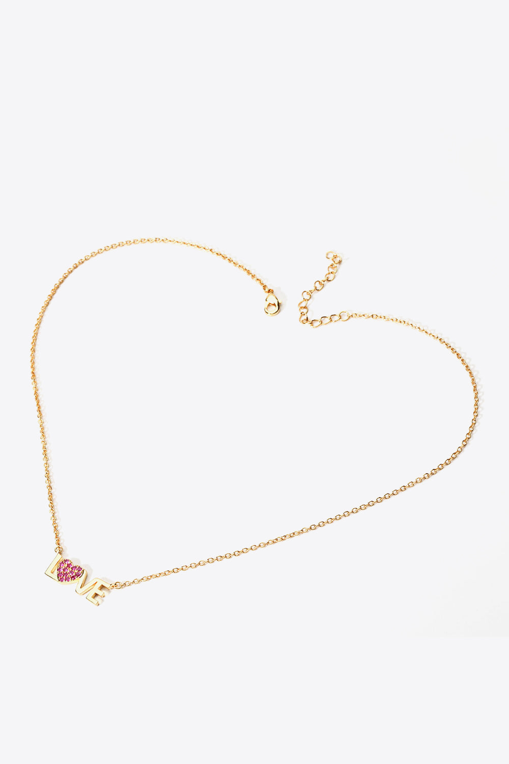 LOVE Pendant Necklace 18K Gold Plated